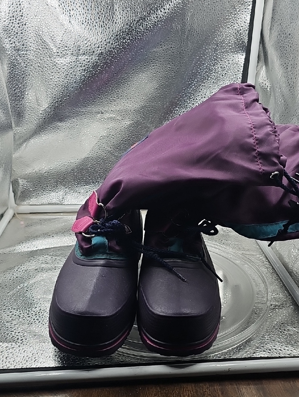 P Purple And Blue Boots New Old Stock No Tags Sz 6